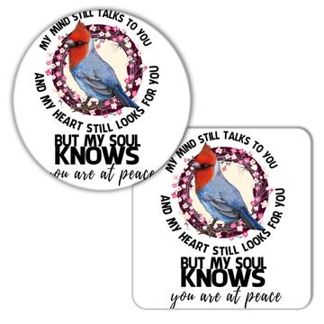 Cardinal Quote : Gift Coaster Bird Grieving Lost Loved One Grief Healing Rememberance
