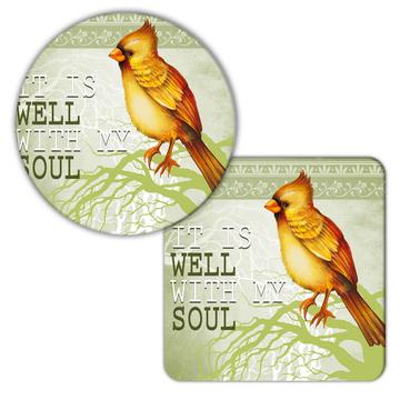 Well With My Soul : Gift Coaster Bird Grieving Lost Loved One Grief Healing Rememberance