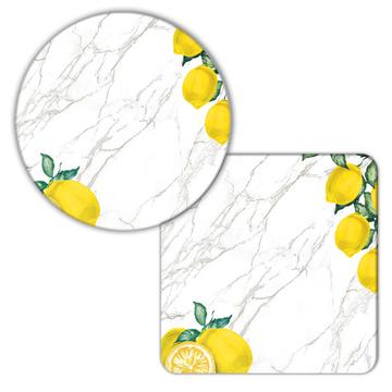 Personalized Lemon Citric : Gift Coaster Fruit Kitchen Gift for Mom Grandma Mother