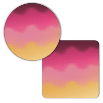 Blurry Abstract Art Print : Gift Coaster Pastel Trends Funky Groovy Home Decor Watercolor