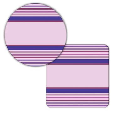 Gradient Purple Stripes : Gift Coaster Cute Abstract Sweet Fifteen Baby Girl Shower Lines