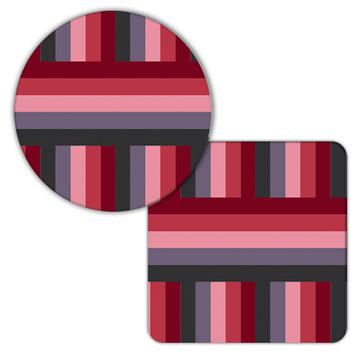 Vibrant Abstract Stripes : Gift Coaster For Office Coworker Father Dairy Gradient Colors