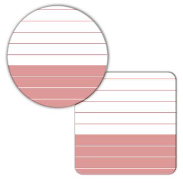 Cute Stripes Abstract Print : Gift Coaster Retro Pink Art Decor Lines Baby Shower Girlish