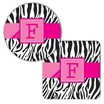 Animal Print Zebra : Gift Coaster Fashion Personalized Name Fauna Wildlife