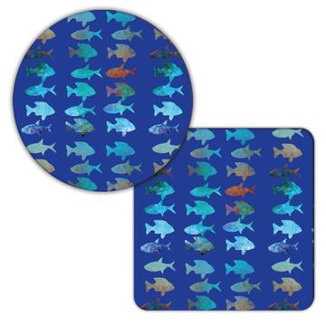 For Fisher Fish Print : Gift Coaster Cute Fishing Lover Christian Faith Kids Children Art Decor