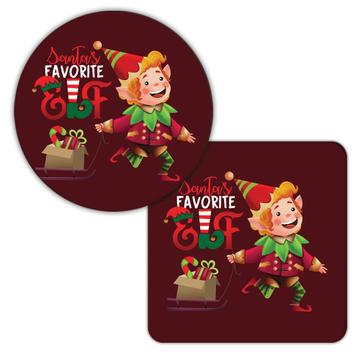 Elf Christmas : Gift Coaster Santas Favorite