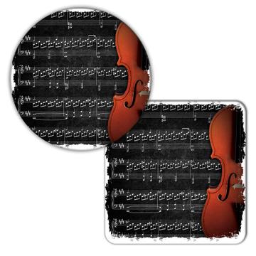 Violin Music Scale : Gift Coaster Violinist Musician