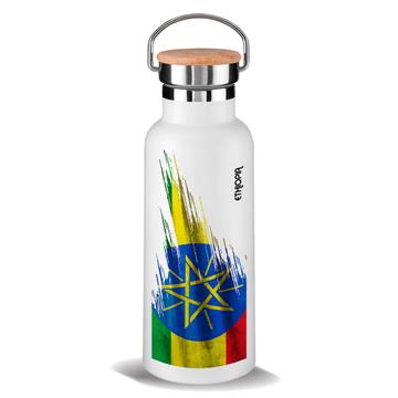Ethiopia Flag : Gift Bamboo Lid Tumble Modern Country Expat