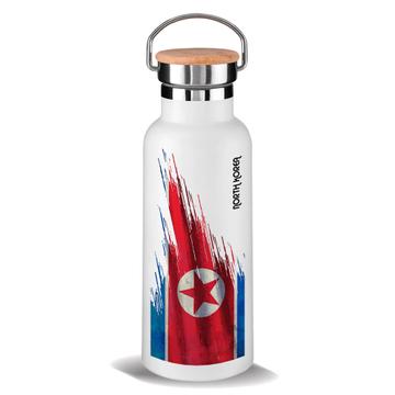North Korea Flag : Gift Bamboo Lid Tumble Modern Country Expat