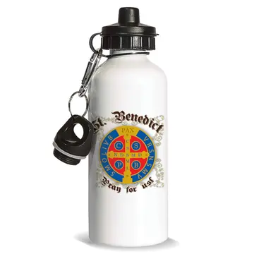 Saint Benedict Medal : Sports Water Bottle Catholic Religious Prayer Gift
