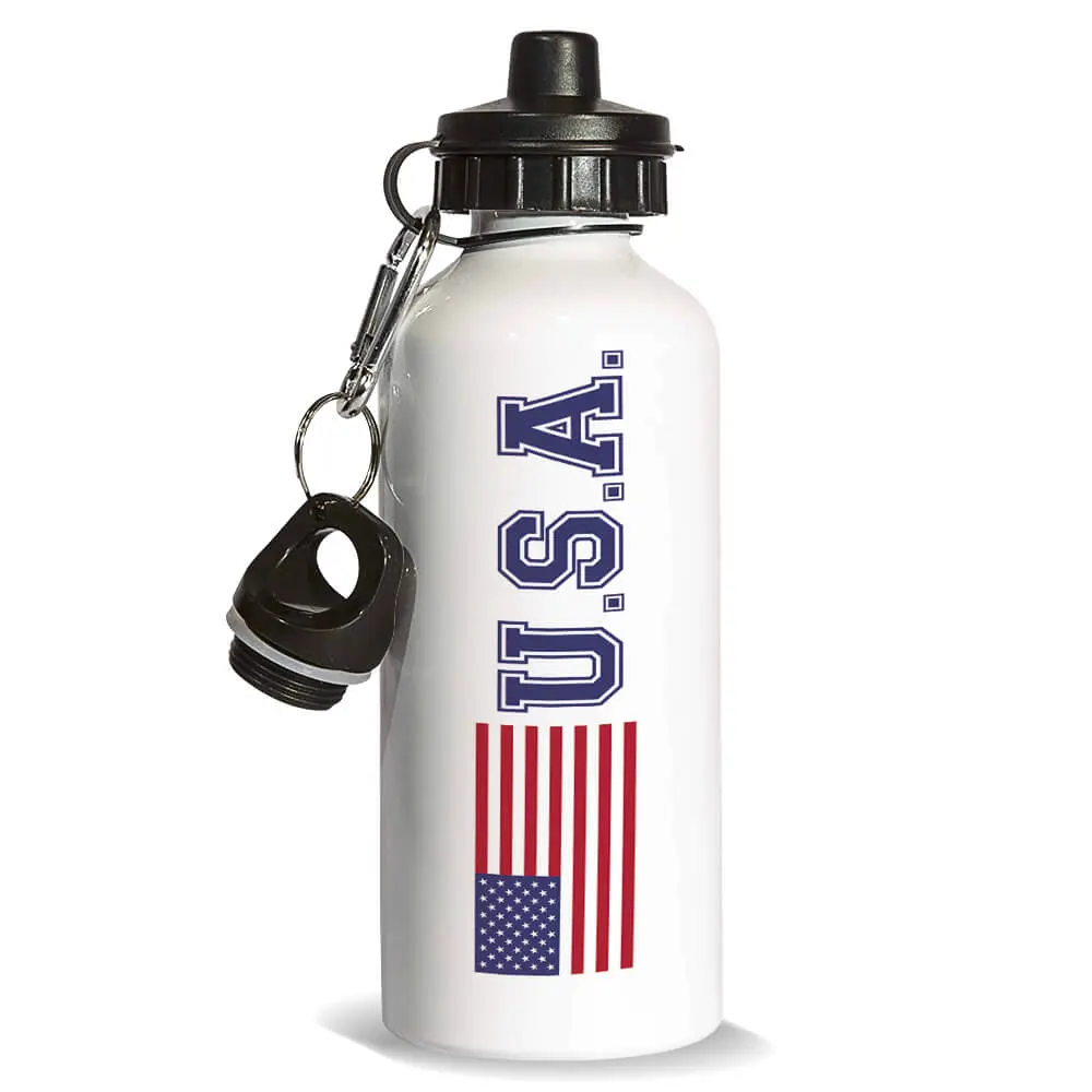 American Flag U.S.A. : Gift Sports Water Bottle United States of America