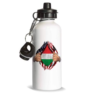 Hungary : Sports Water Bottle Flag USA American Chest Hungarian Expat Country Gift