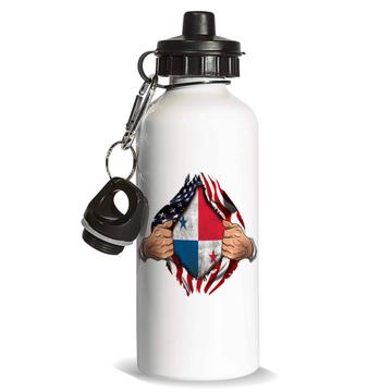 Panama : Sports Water Bottle Flag USA Chest American Panamanian Expat Country Gift