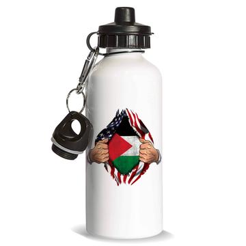 Palestine : Sports Water Bottle Flag USA Chest American Palestinian Expat Country Gift