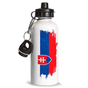 Slovakia : Sports Water Bottle Distressed Flag Gift Vintage Slovak Expat Country