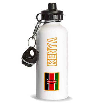 Kenya : Sports Water Bottle Flag Pride Patriotic Gift Expat Kenyan Country