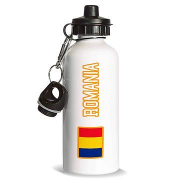 Romania : Sports Water Bottle Flag Pride Patriotic Gift Expat Romanian Country