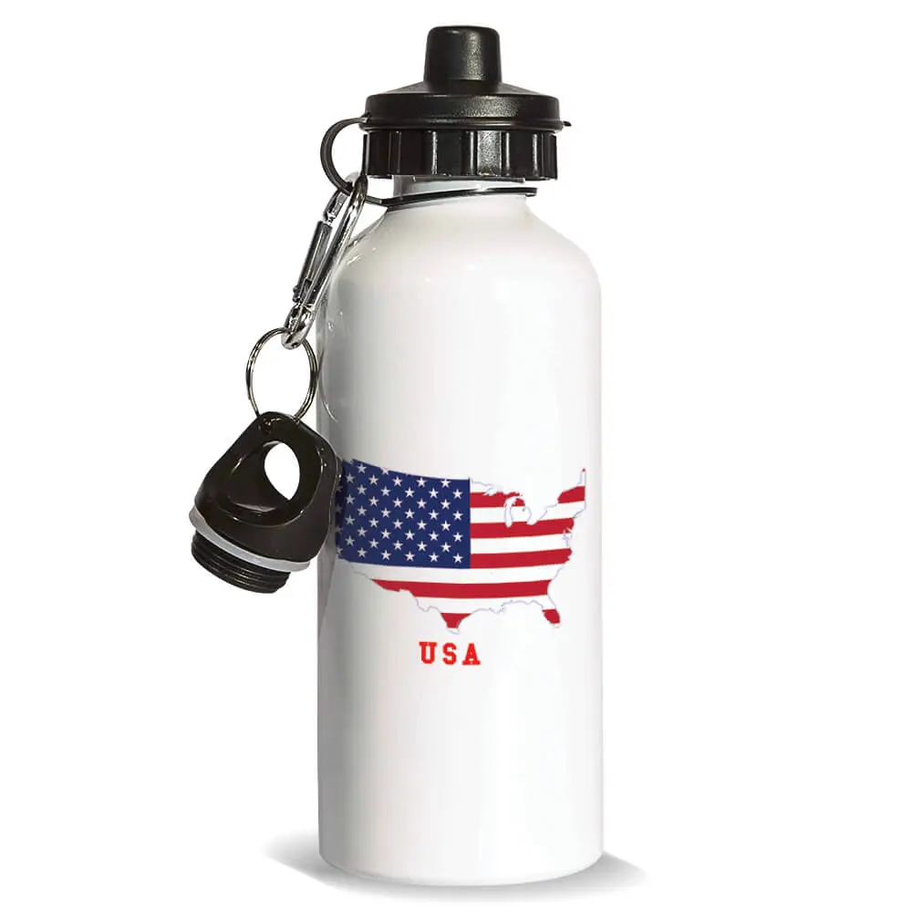 USA Map Flag : Sports Water Bottle America United States Americana American Gift Country