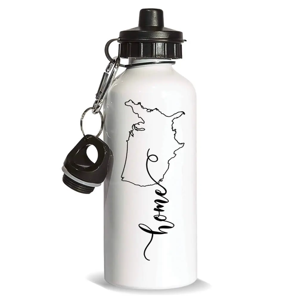 USA Home Map : Gift Sports Water Bottle Americana United States American Outline Country