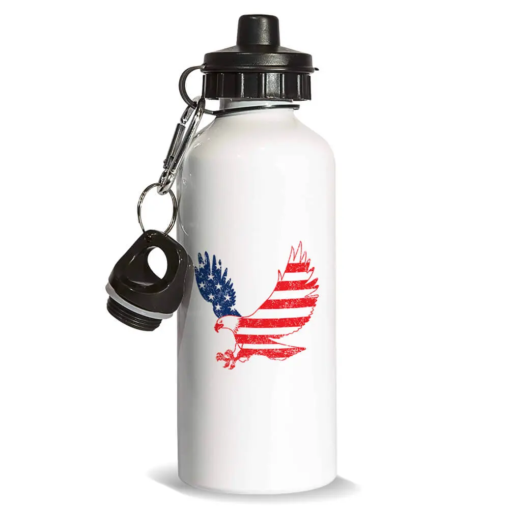 Eagle American : Gift Sports Water Bottle Flag USA United States Patriotic Stars & Stripes