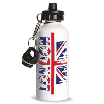 London : Gift Sports Water Bottle Flag City Expat Souvenir Travel UK England