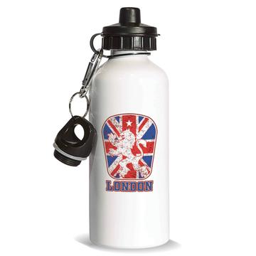London Crest : Gift Sports Water Bottle Expat Flag Country UK England