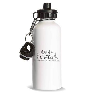 For Coffee And Dog Lover : Gift Sports Water Bottle Hot Drink Drinker Cute Art Print Wall Decor