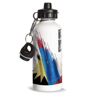 Antigua and Barbuda Flag : Gift Sports Water Bottle Modern Country Expat