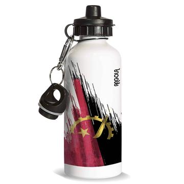 Angola Flag : Gift Sports Water Bottle Modern Country Expat