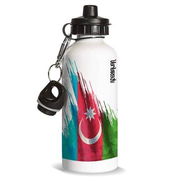 Azerbaijan Flag : Gift Sports Water Bottle Modern Country Expat