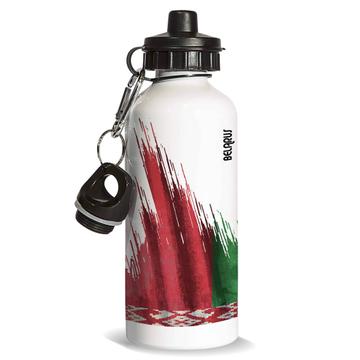 Belarus Flag : Gift Sports Water Bottle Modern Country Expat