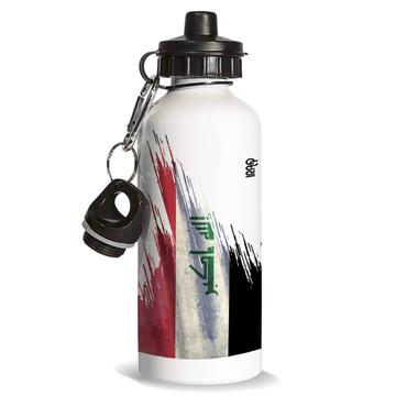 Iraq Flag : Gift Sports Water Bottle Modern Country Expat