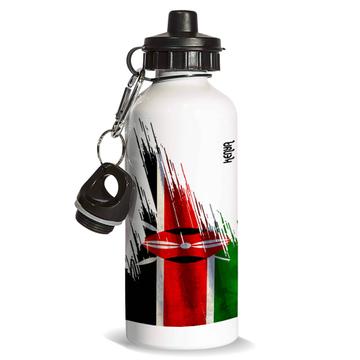 Kenya Flag : Gift Sports Water Bottle Modern Country Expat