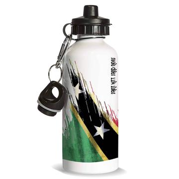 Saint Kitts and Nevis Flag : Gift Sports Water Bottle Modern Country Expat
