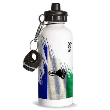 Lesotho Flag : Gift Sports Water Bottle Modern Country Expat