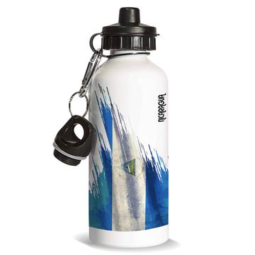 Nicaragua Flag : Gift Sports Water Bottle Modern Country Expat