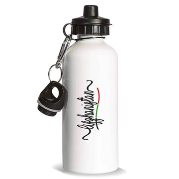 Afghanistan Flag Colors : Gift Sports Water Bottle Afghan Travel Expat Country Minimalist Lettering