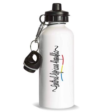 Central African Republic Flag Colors : Gift Sports Water Bottle Travel Expat Country Minimalist Lettering