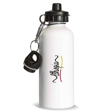 Ethiopia Flag Colors : Gift Sports Water Bottle Ethiopian Travel Expat Country Minimalist Lettering
