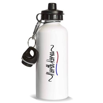 North Korea Flag Colors : Gift Sports Water Bottle Korean Travel Expat Country Minimalist Lettering