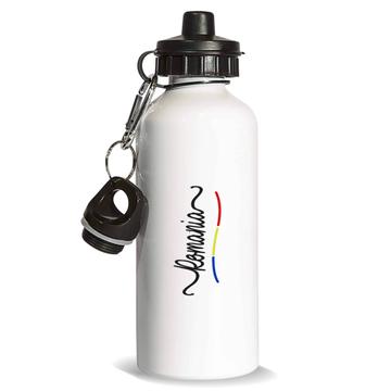 Romania Flag Colors : Gift Sports Water Bottle Romanian Travel Expat Country Minimalist Lettering