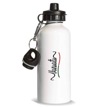 Vanuatu Flag Colors : Gift Sports Water Bottle Travel Expat Country Minimalist Lettering