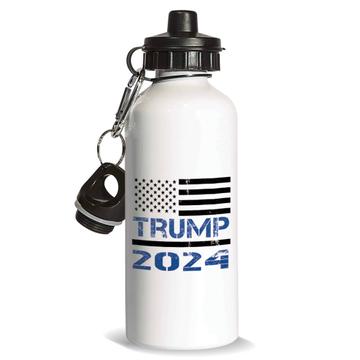 Trump 2024 : Gift Sports Water Bottle Law Enforcement Back The Blue