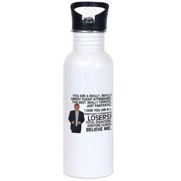Gift For Great FLIGHT ATTENDANT Trump : Sports Tumbler Christmas Office Funny Coworker