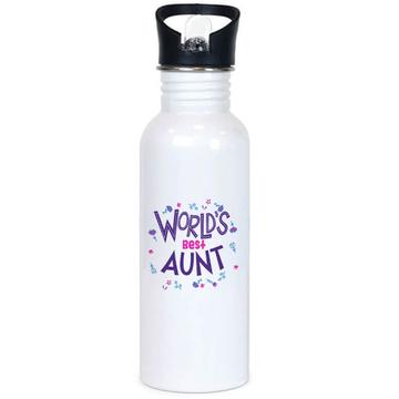 Worlds Best AUNT : Gift Sports Tumbler Great Floral Birthday Family Auntie