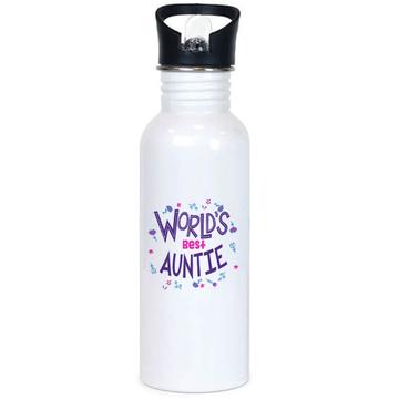 Worlds Best AUNTIE : Gift Sports Tumbler Great Floral Birthday Family Aunt Christmas
