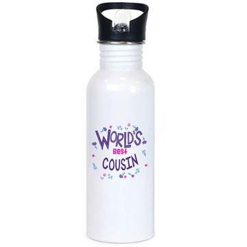 Worlds Best COUSIN : Gift Sports Tumbler Great Floral Birthday Family Christmas