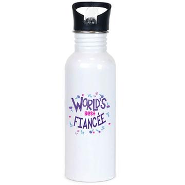 Worlds Best FIANCE : Gift Sports Tumbler Great Floral Birthday Family Wedding