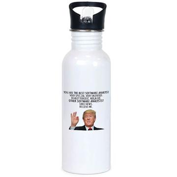 SOFTWARE ANALYST Gift Funny Trump : Sports Tumbler Best Birthday Christmas Jobs