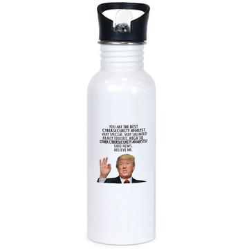 CYBERSECURITY ANALYST Gift Funny Trump : Sports Tumbler Best Birthday Christmas Jobs